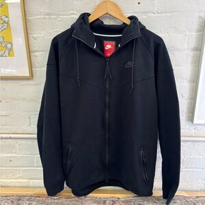 Nike Black Zip-Up Hoodie Tech Fleece